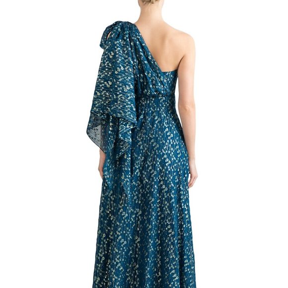 Shoshanna Caprina One-Shoulder Silk-Blend Gown - Picture 2 of 3